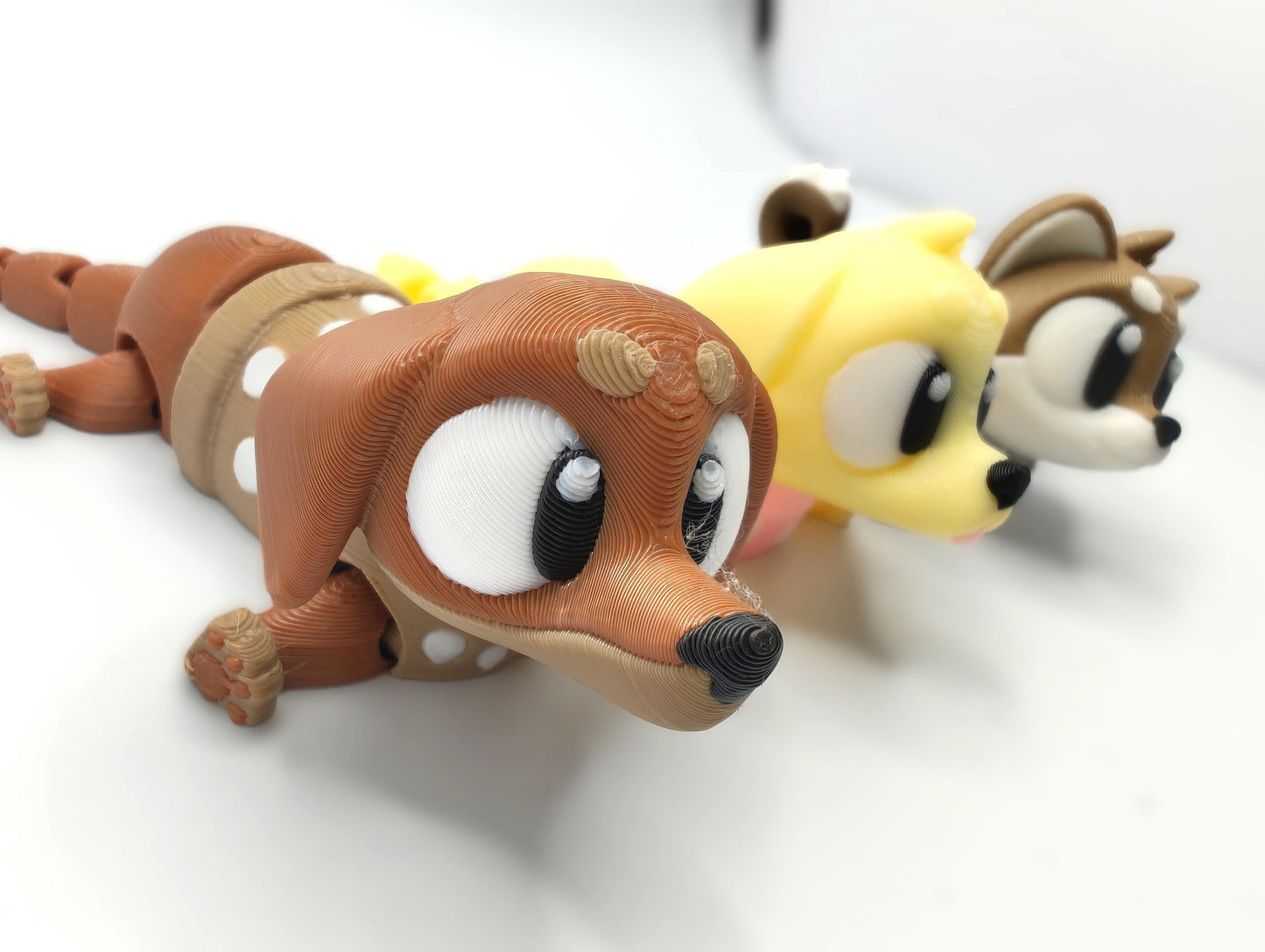 Articulated Dog Fidget Dachshund Golden Retriever Shiba Inu Yorkshire Terrier Corgi Beagle – Flexible 3D Printed Dogs – Sensory Desk Pet
