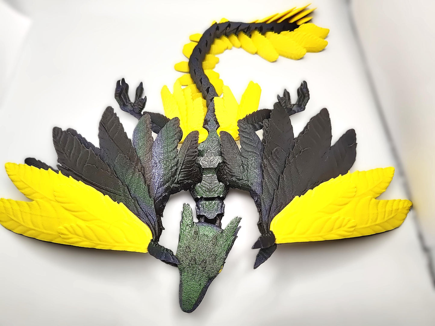 Articulated Archaeopteryx 3D Printed Dinosaur Model Articulated Dragon Wyvern Ornament Display Item – Custom Colour