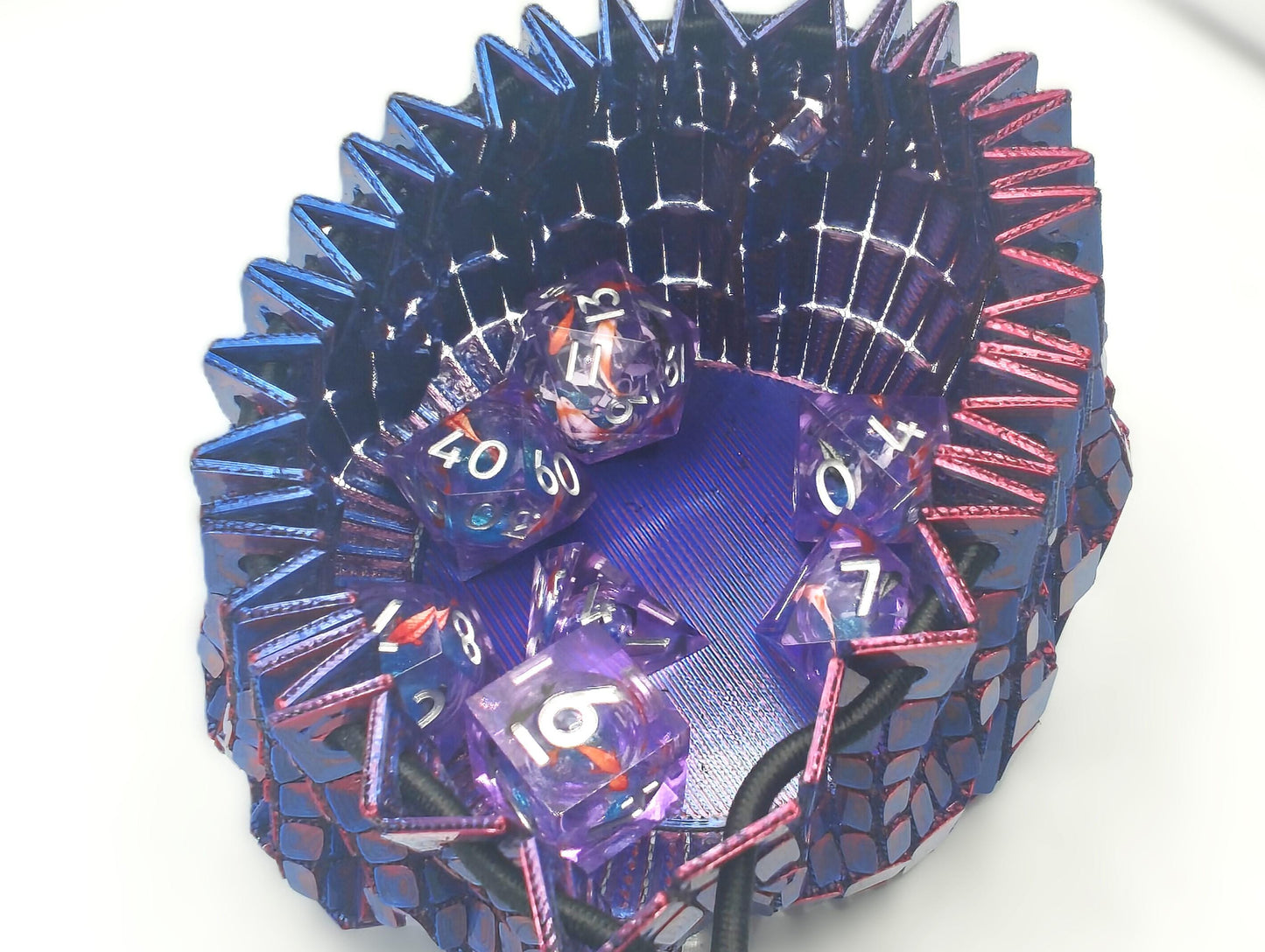 3D Printed Dice Bag – Dice Storage - Flexible Dice Bag Mesh Pouch for DnD, TTRPG Accessories – Custom Colours Perfect Gift or Accessory