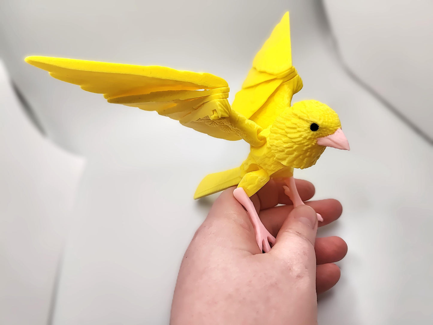 Articulated Canary Model 3D Printed Bird - Articulated Bird - Bird Ornament Display Item - Bird Fidget