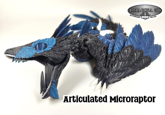 Articulated Microraptor 3D Printed Dinosaur Model Articulated Dragon Wyvern Ornament Display Item – Custom Colour