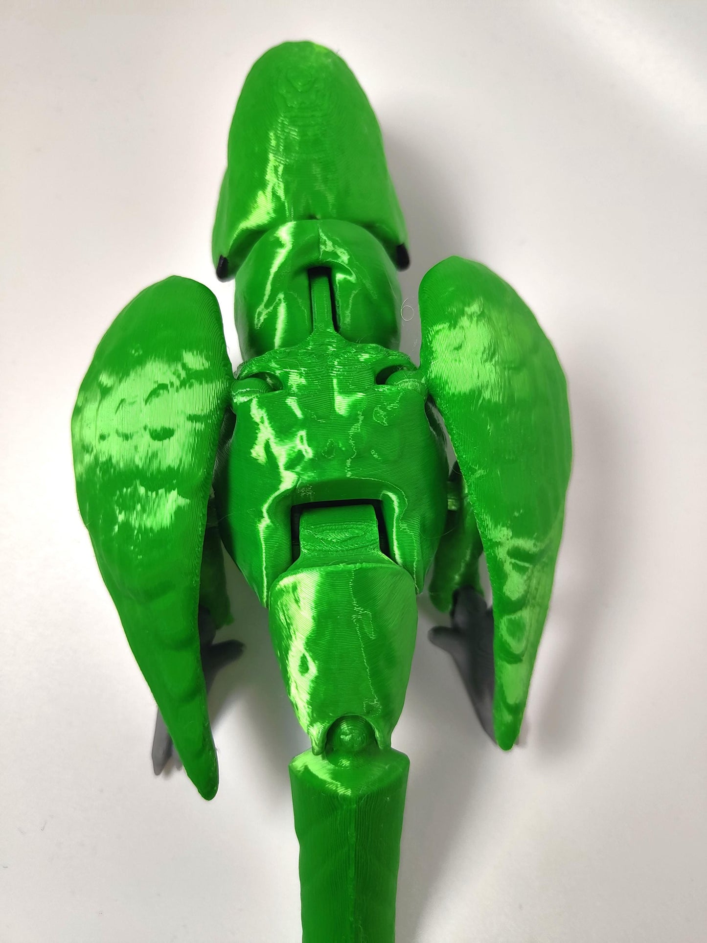 3D Printed Articulated Ringneck Parakeet: Poseable Parakeet Parrot Fidget