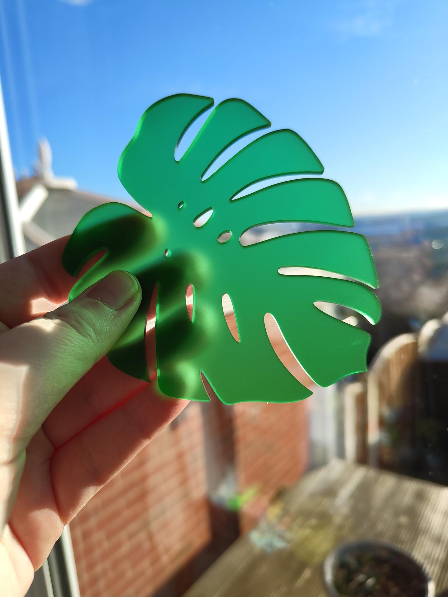 Monstera Leaf Frosted Acrylic Coaster - Laser Cut - Minimalist Home Decor - Perfect For A Cute And Unique Birthday Gift, Christmas etc