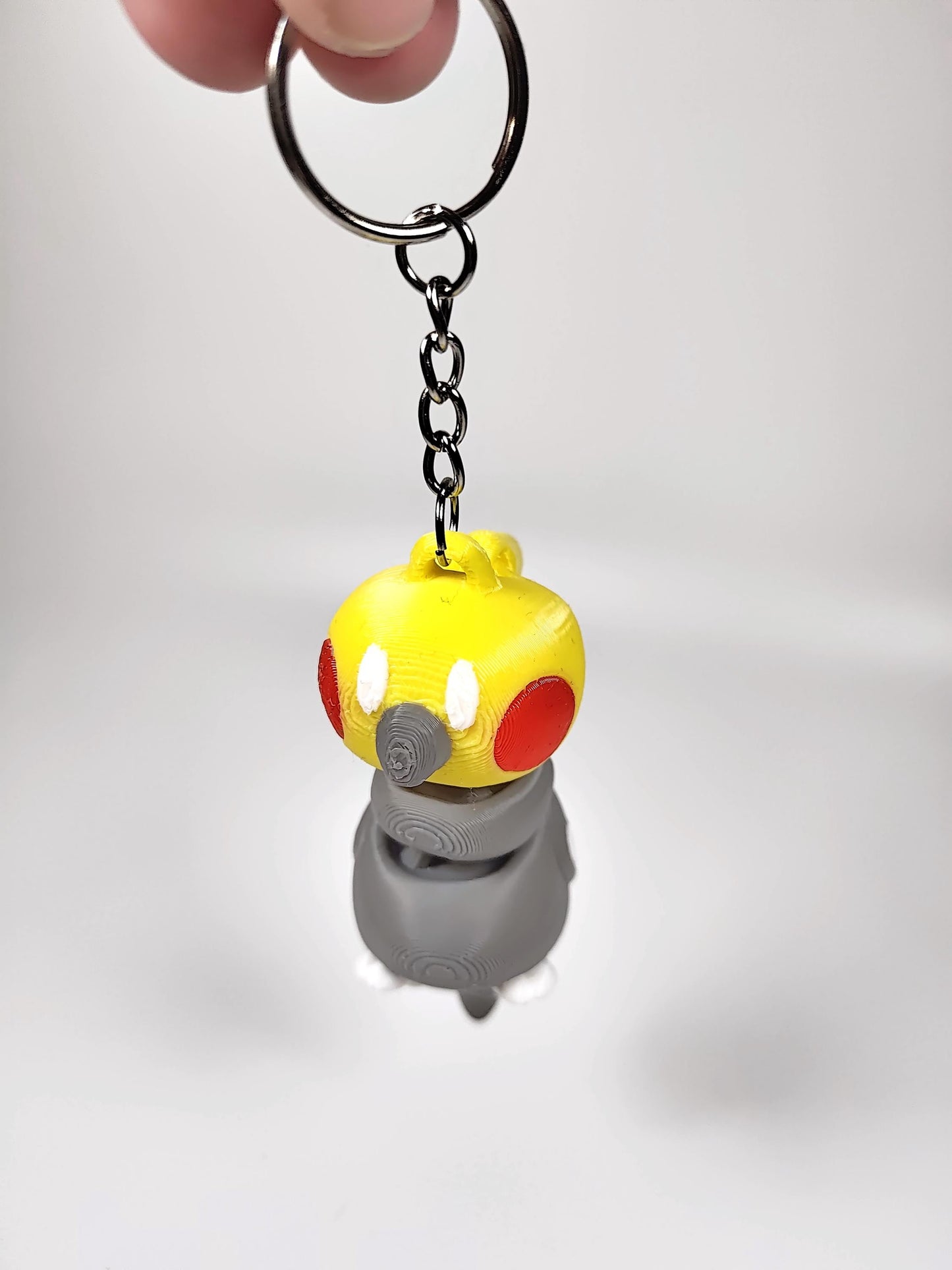 Articulated Cockatiel Keychain 3D Printed Parrot Key Ring - 3D Printed Cockatiel Keyring - Bird Fob - Bird Fidget