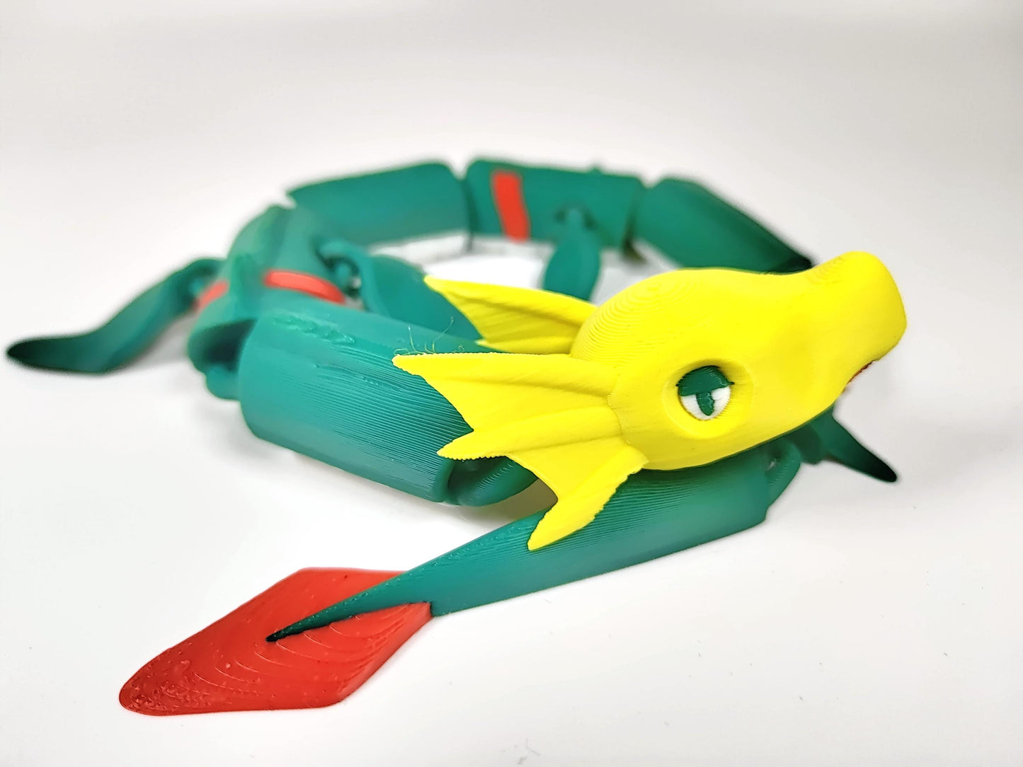 Articulated Sea Dragon – 3D Printed Sea Serpent Fidget 3D Printed Sea Dragon Digital Monster - Ocean Dragon Fidget Exclusive original item
