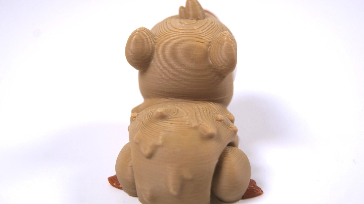 Articulated Capybara Fidget Model – Flexible 3D Printed Capybara Pocket Animal – Sensory Desk Pet