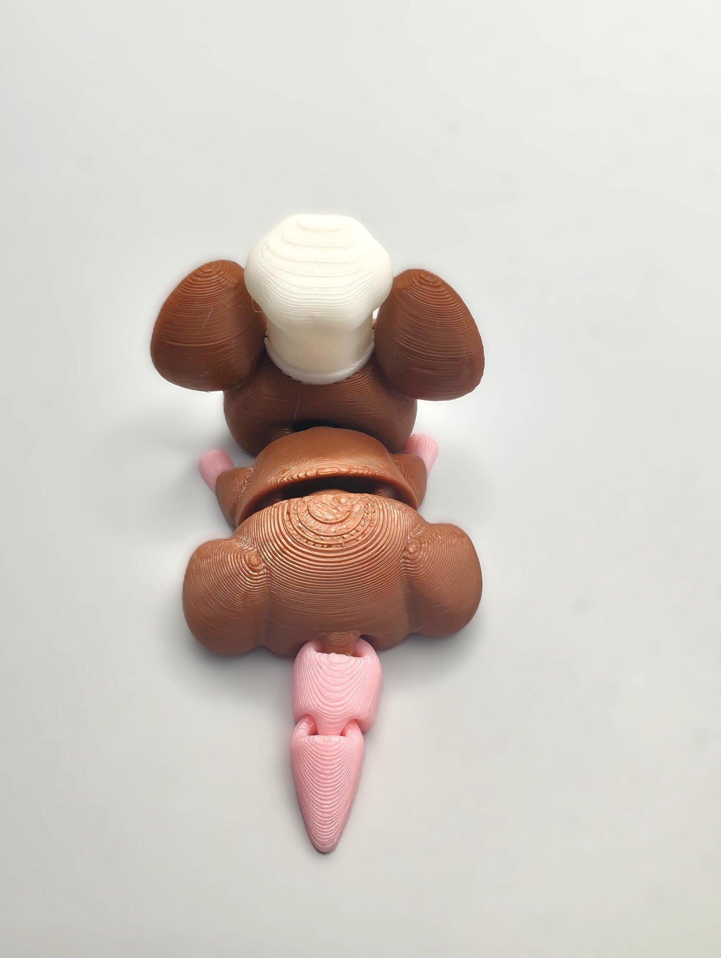 Articulated Mouse Fidget Model – Flexible 3D Printed Mouse Chef Mouse Rat - Pocket Animal – Sensory Desk Pet