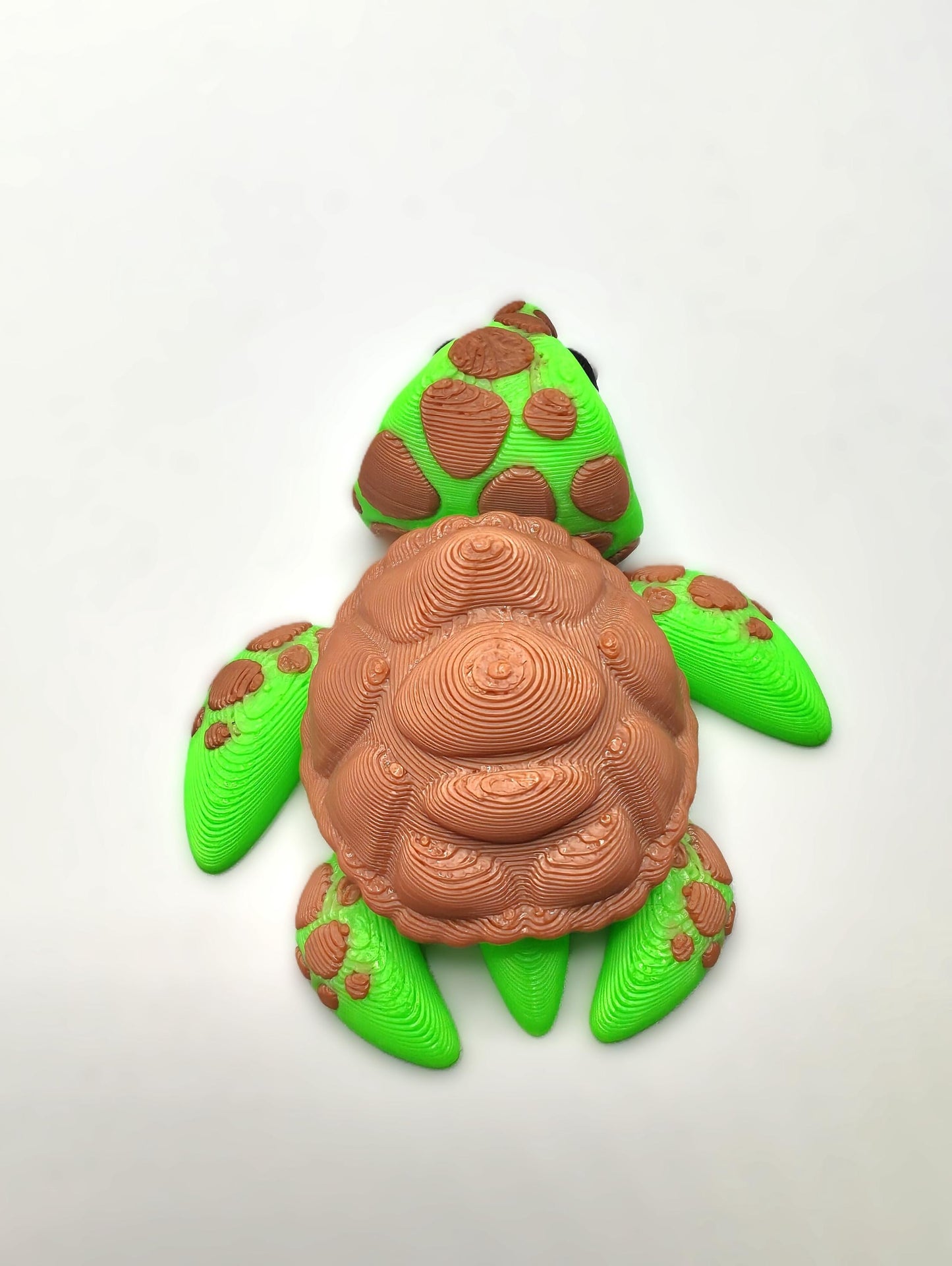 Articulated Sea Turtle Fidget Model – Flexible 3D Printed Turtle - Pocket Animal – Sensory Desk Pet