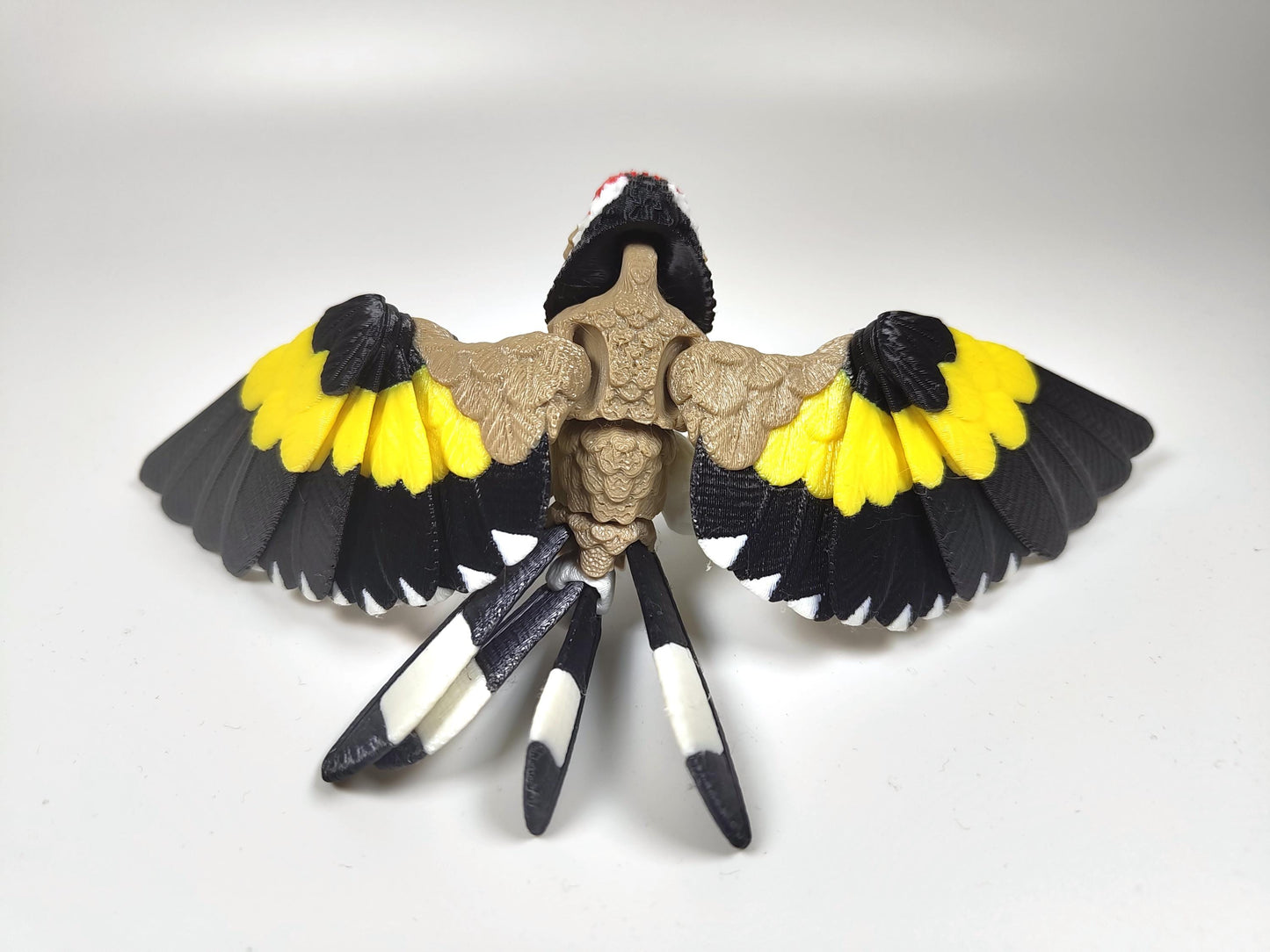 Articulated Goldfinch Model 3D Printed Bird - European Goldfinch Articulated Bird - Bird Ornament Display Item - Bird Fidget
