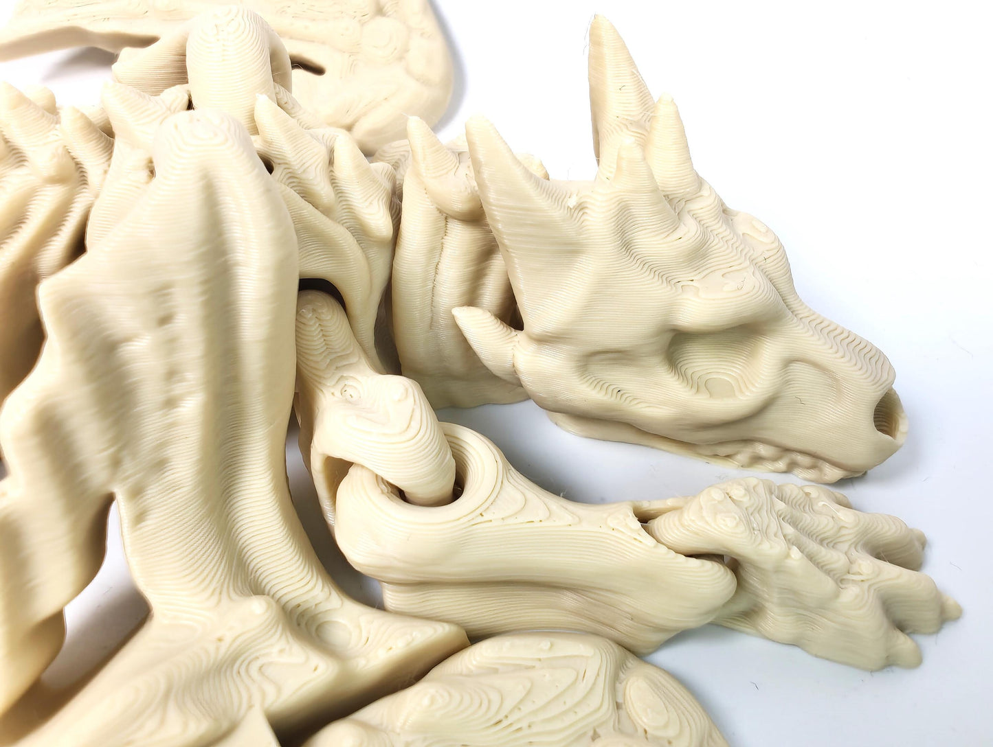 Articulated Skeleton Dragon Fidget Model – 3D Printed Flexi Bone Dragon