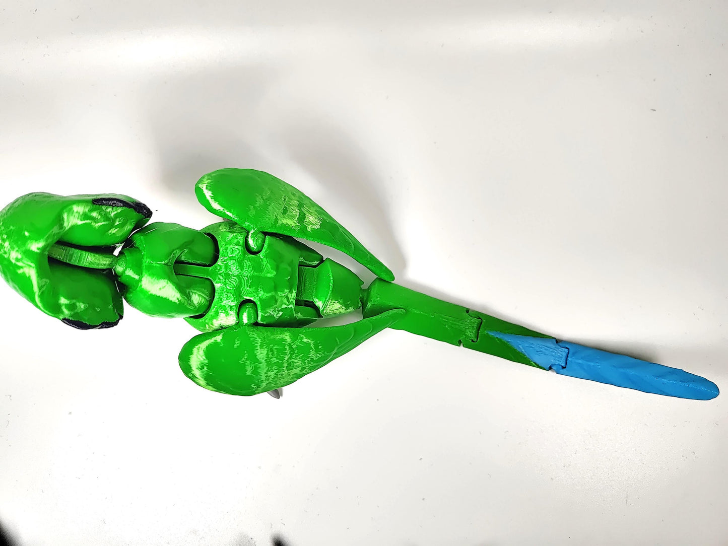 3D Printed Articulated Ringneck Parakeet: Poseable Parakeet Parrot Fidget