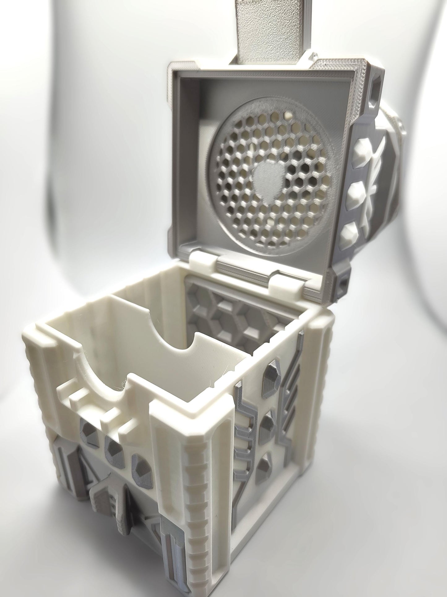 Mechanical Deck Box Dice Roller / Dice Storage Commander - Customisable 3D Printed