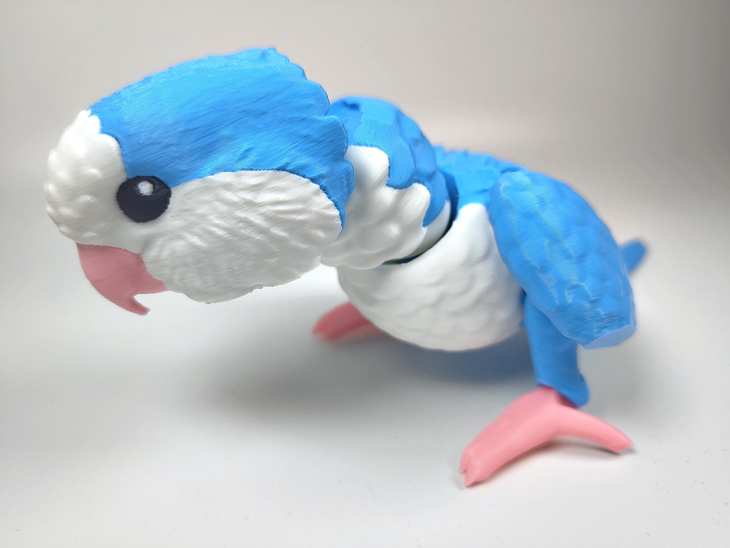 Articulated Quaker Parrot 3D Printed Parrot Model - 3D Printed Parrot - Bird Ornament Display Item - Bird Fidget