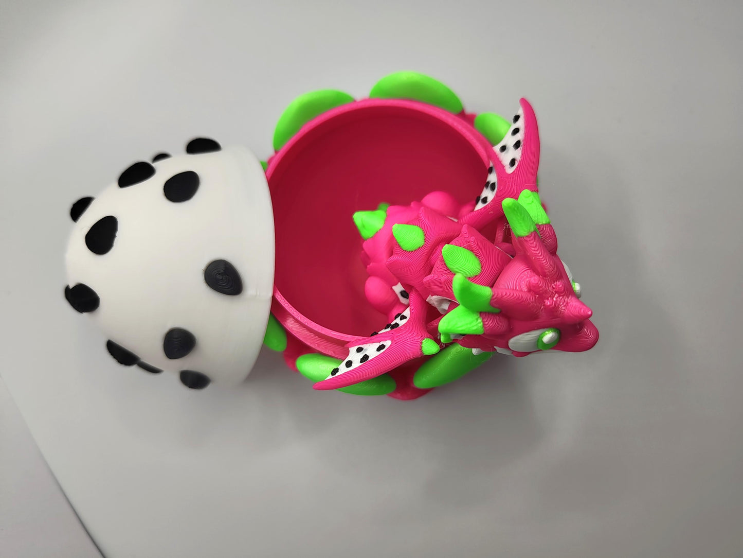 Articulated Dragon Fidget Collectable - Pocket Animal Desk Pet - Dragonfruit Fruit Dragon and Storage Egg