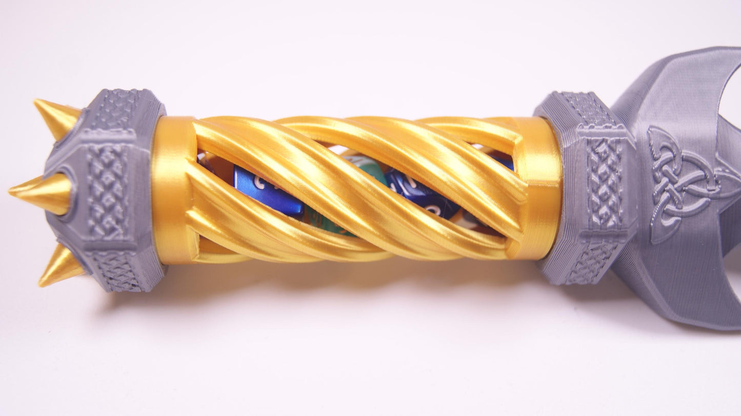 Medieval Weapon Dice Jail DnD Dice Jail – 3D Printed Dice Storage - 3d Printed Dagger Axe Morning Star