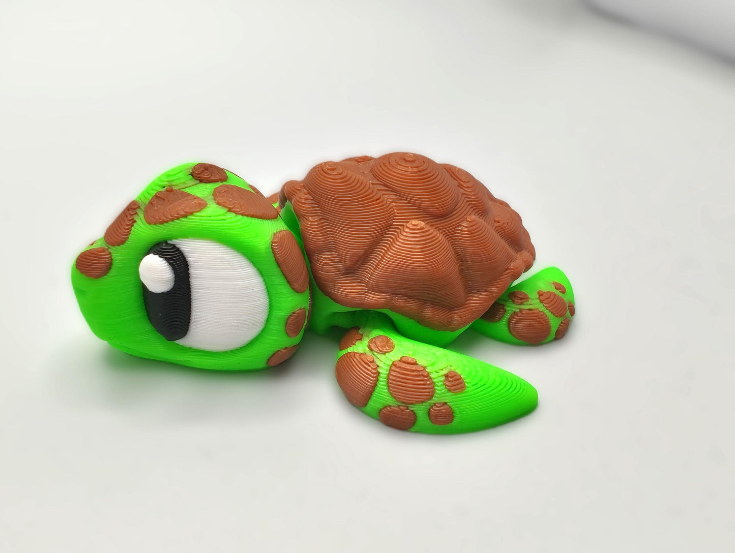 Articulated Sea Turtle Fidget Model – Flexible 3D Printed Turtle - Pocket Animal – Sensory Desk Pet