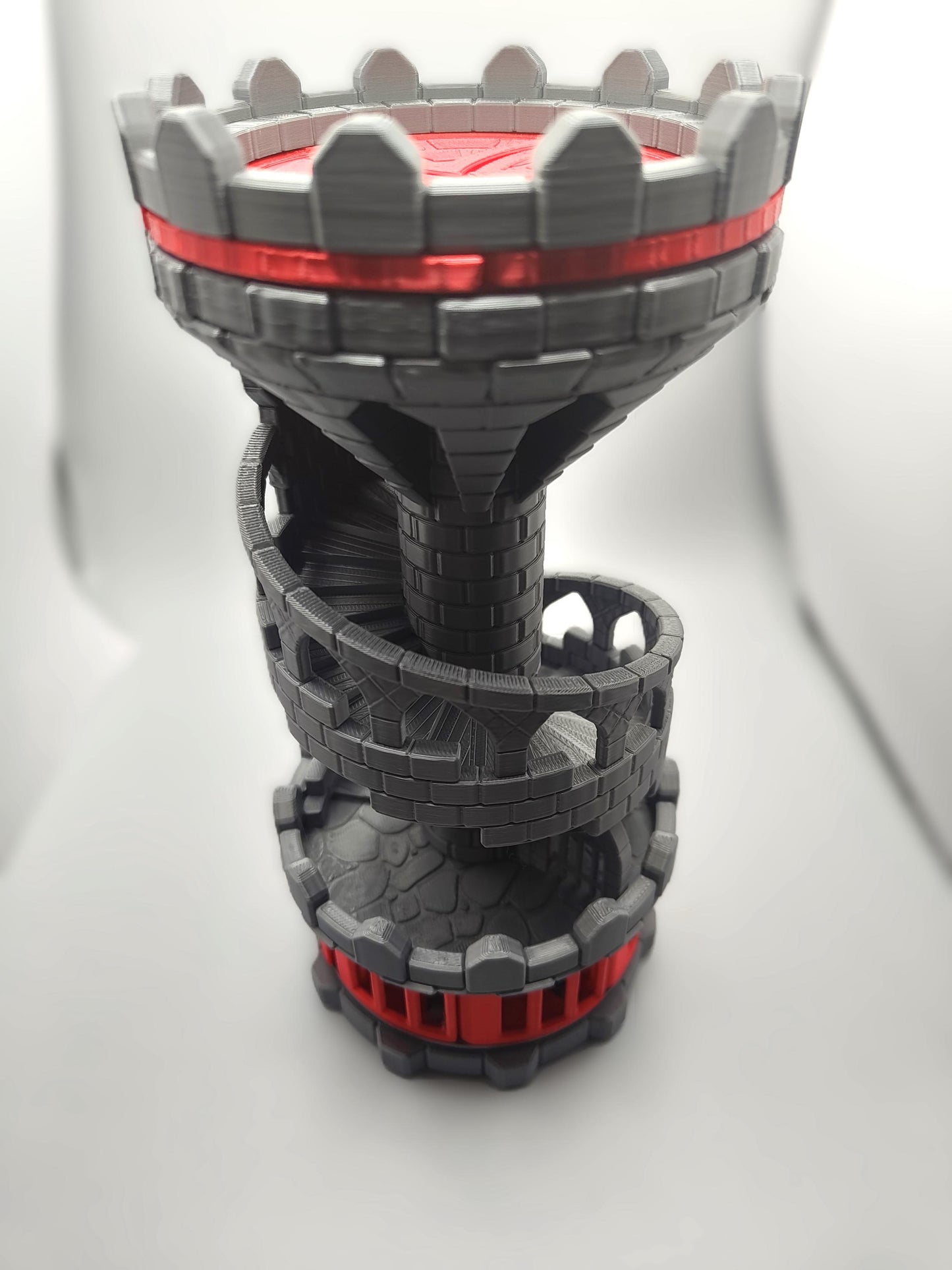 Mechanical Castle Dice Tower DnD Dice Tower – 3D Printed Dice Roller - Dice Storage Dice Jail Functional Iris Mechanism