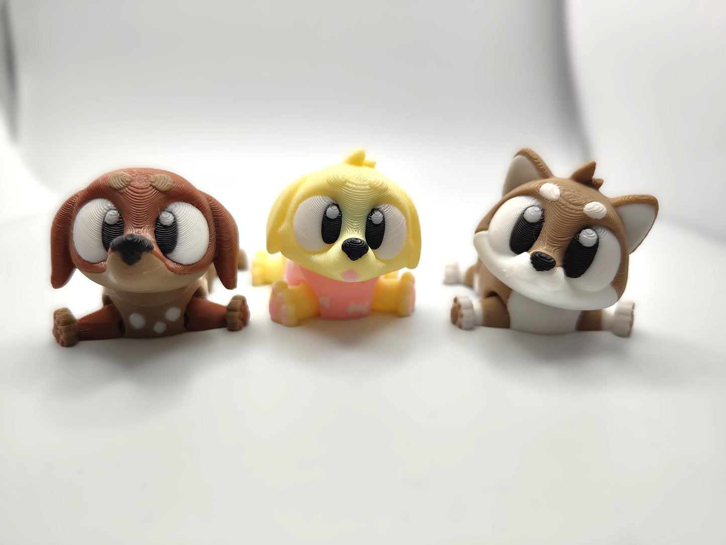Articulated Dog Fidget Dachshund Golden Retriever Shiba Inu Yorkshire Terrier Corgi Beagle – Flexible 3D Printed Dogs – Sensory Desk Pet
