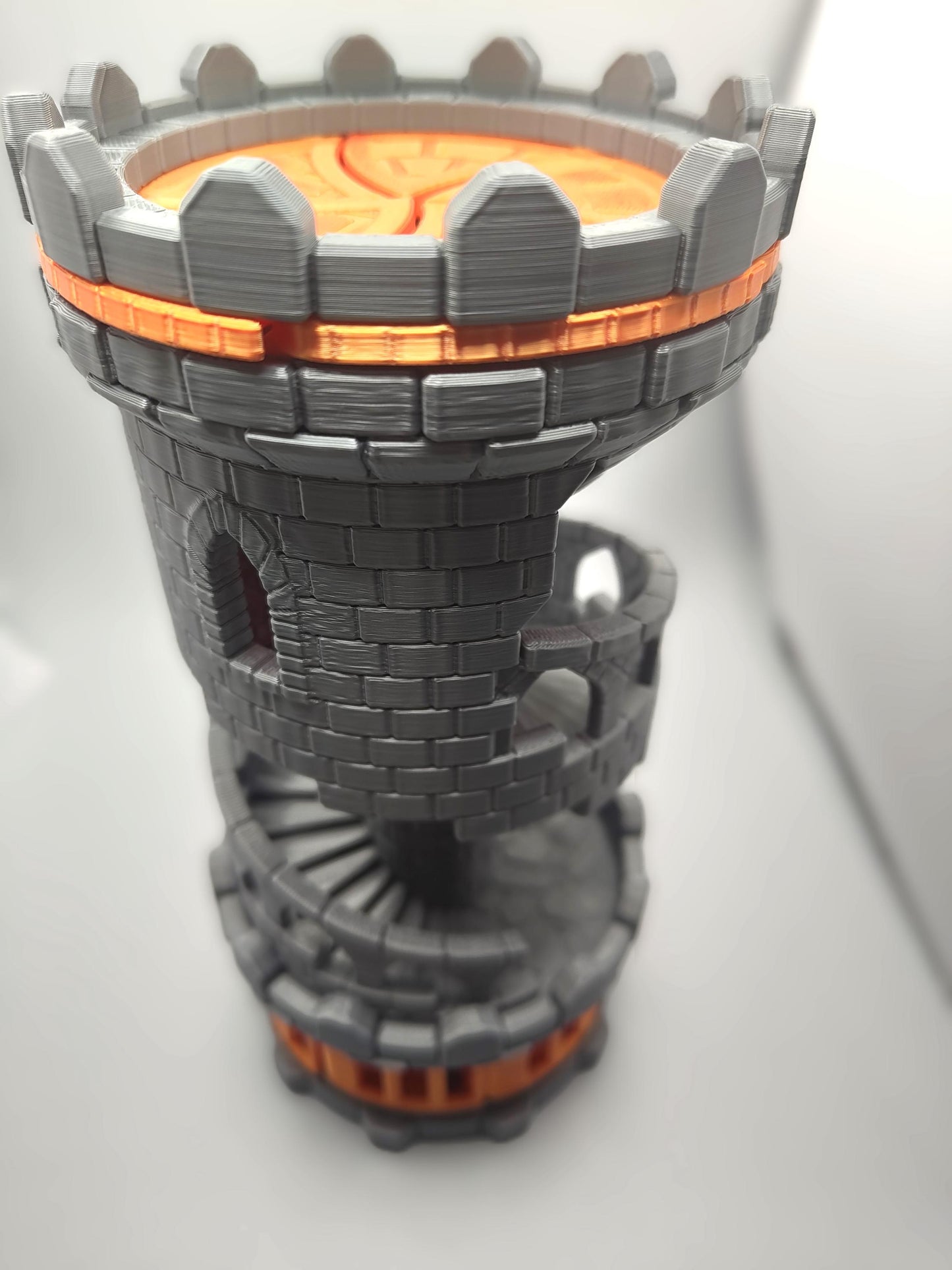 Mechanical Castle Dice Tower DnD Dice Tower – 3D Printed Dice Roller - Dice Storage Dice Jail Functional Iris Mechanism