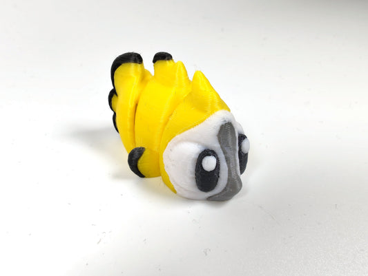 Articulated Angelfish Fidget Model – Flexible 3D Printed Angelfish Pocket Animal – Sensory Desk Pet