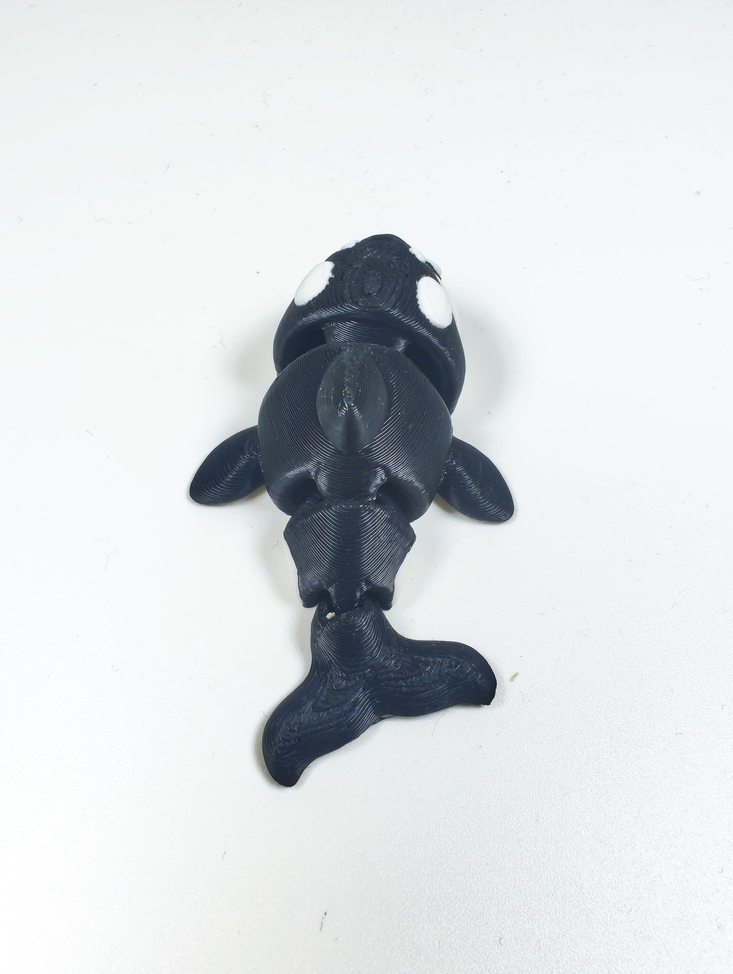 Articulated Killer Whale Orca Fidget Model – Flexible 3D Printed Orca Pocket Animal – Sensory Desk Pet