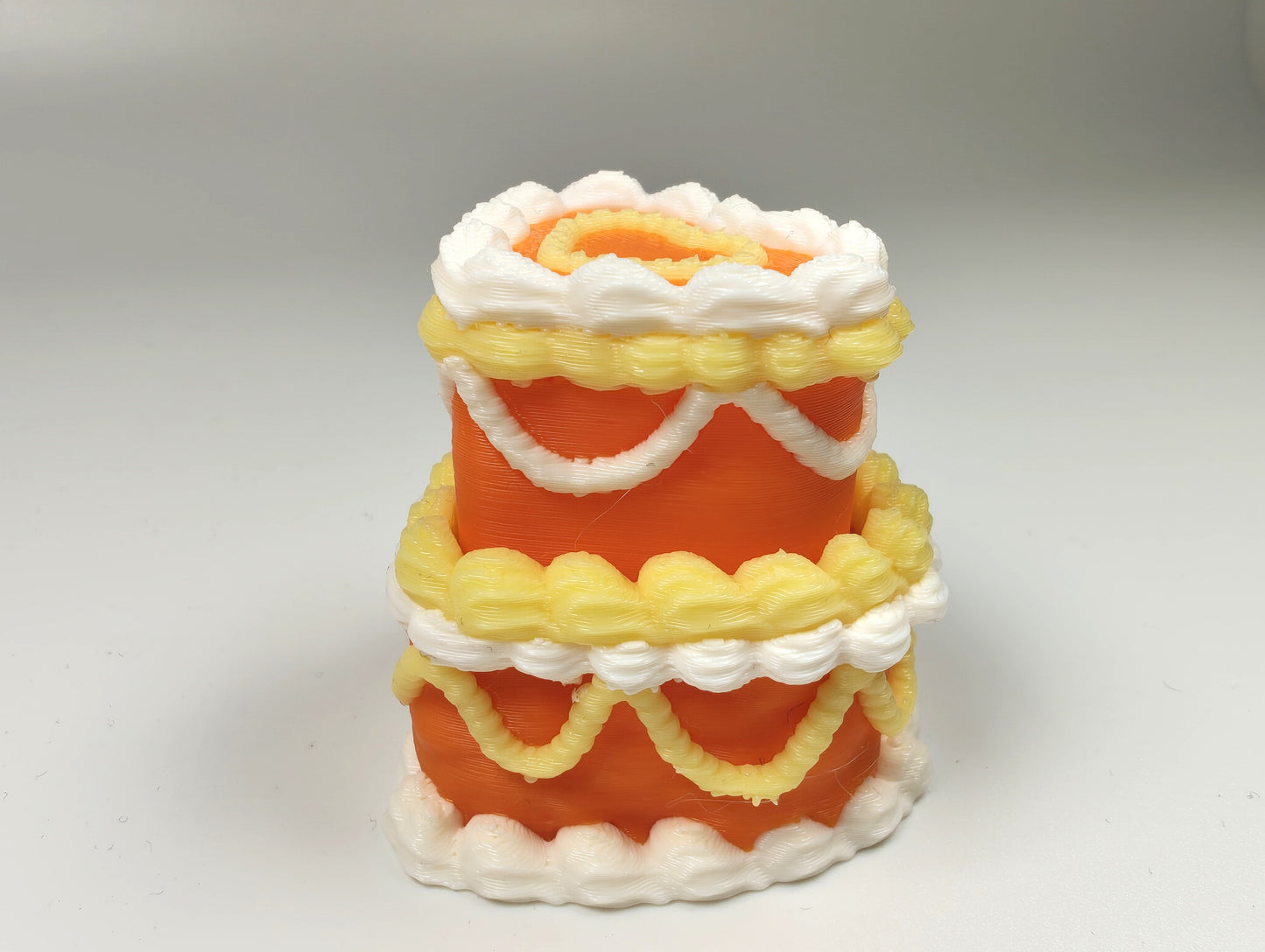 Citrus Swirl Cake Clicker – 3D Printed Heart-Shaped Cake Fidget Toy