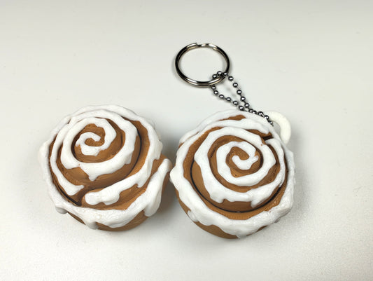 Cinnamon Swirl Cinnamon Bun Pastry Clicker – 3D Printed Pastry Fidget Toy