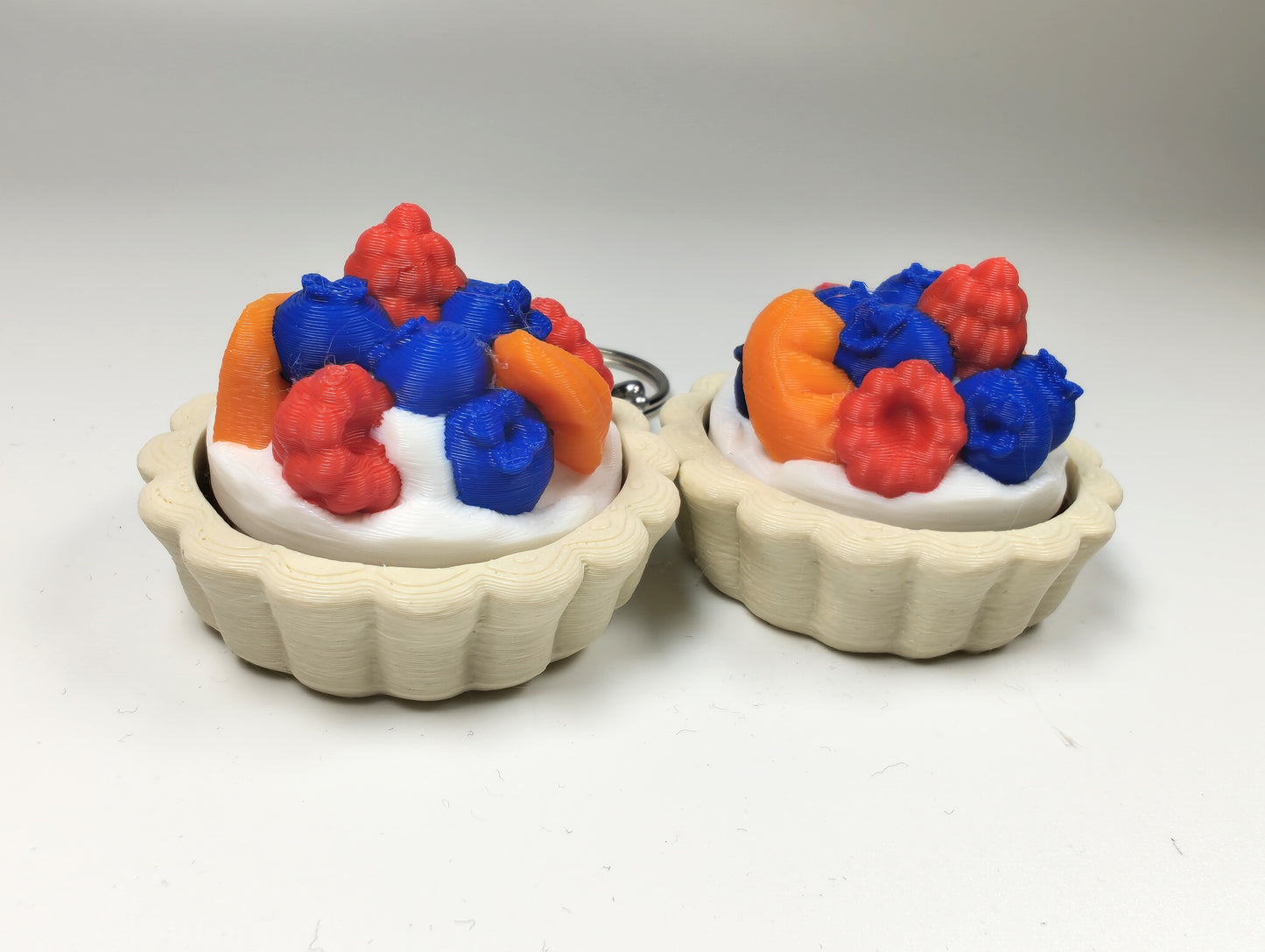Fruit Tart Pastry Clicker – Blueberry Orange Raspberry 3D Printed Pastry Fidget Toy