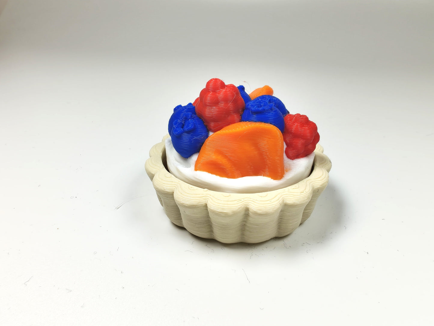 Fruit Tart Pastry Clicker – Blueberry Orange Raspberry 3D Printed Pastry Fidget Toy
