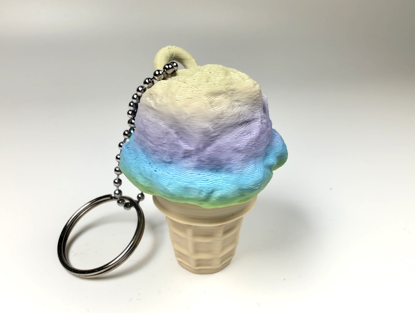 Cotton Cone Ice Cream Clicker – 3D Printed Ice Cream Keychain Ice Cream Fidget Toy