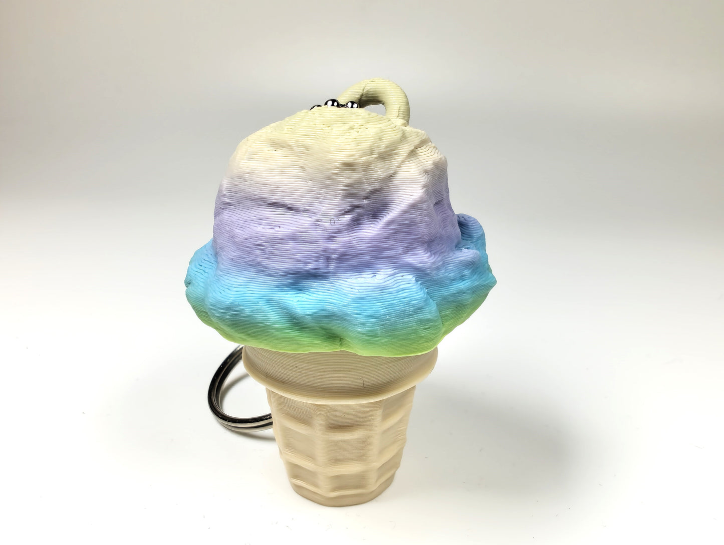 Cotton Cone Ice Cream Clicker – 3D Printed Ice Cream Keychain Ice Cream Fidget Toy