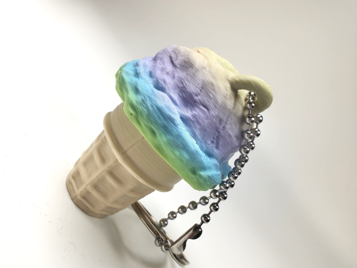 Cotton Cone Ice Cream Clicker – 3D Printed Ice Cream Keychain Ice Cream Fidget Toy