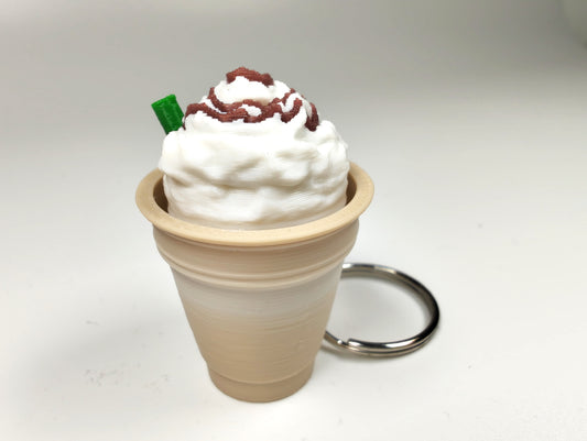 Coffee Frappe Café Clicker – 3D Printed Frappe Keychain Coffee Fidget Toy