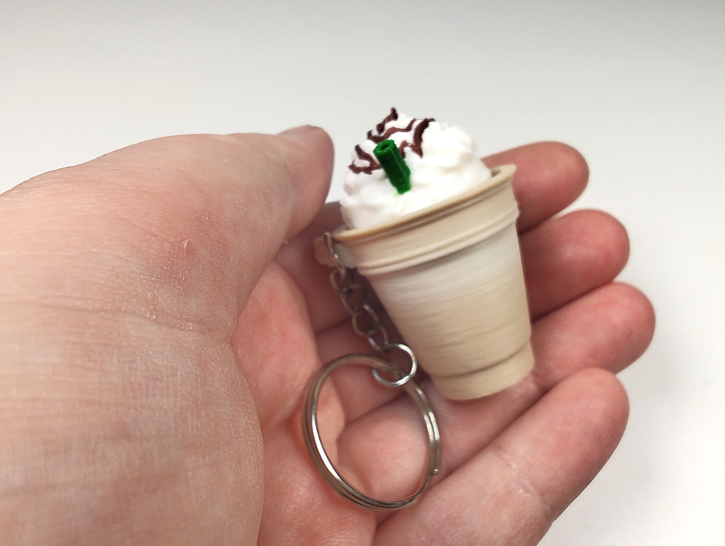 Coffee Frappe Café Clicker – 3D Printed Frappe Keychain Coffee Fidget Toy