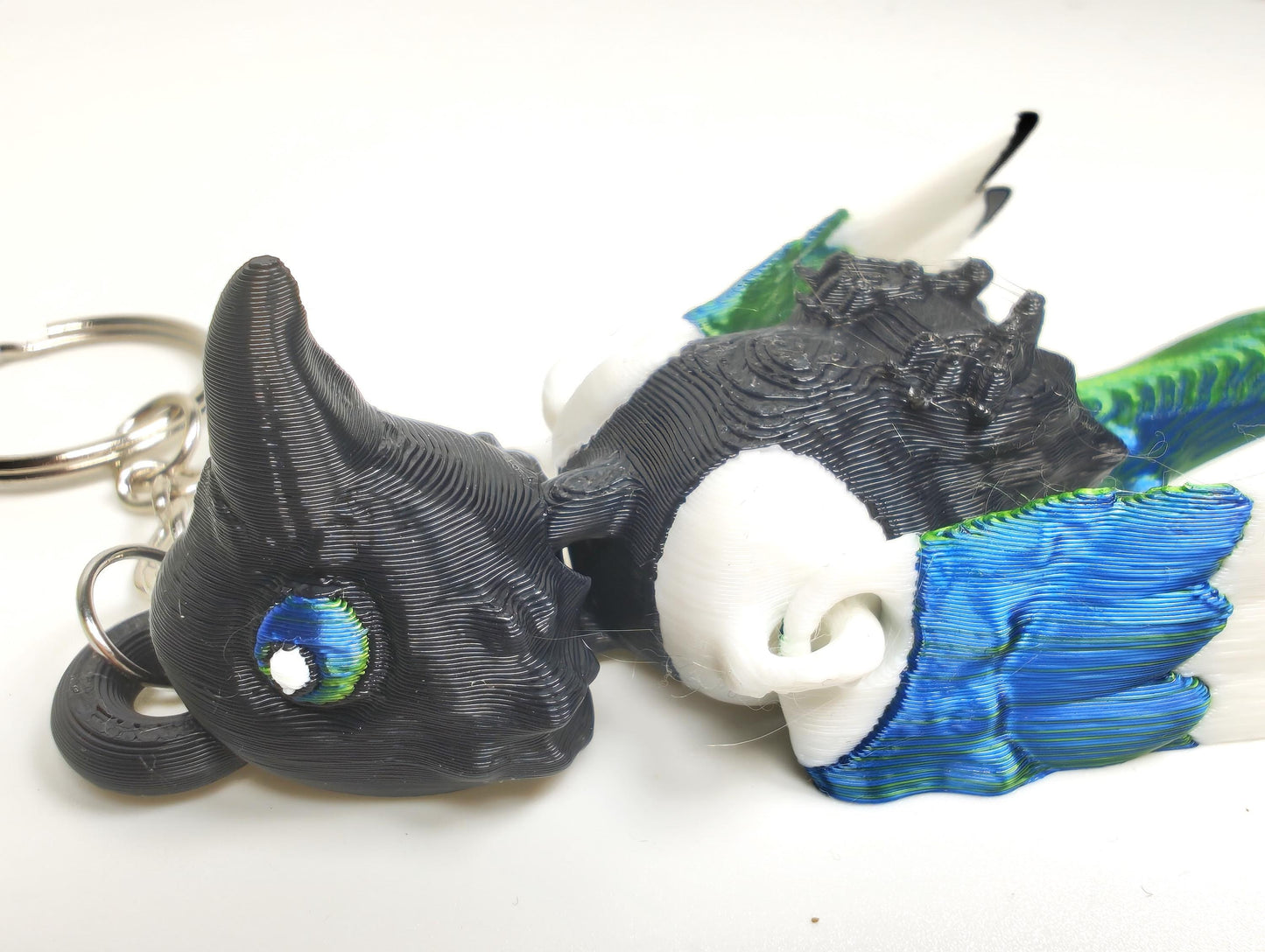 Articulated Magpie Keychain: 3D Printed Bird Fidget Keyring