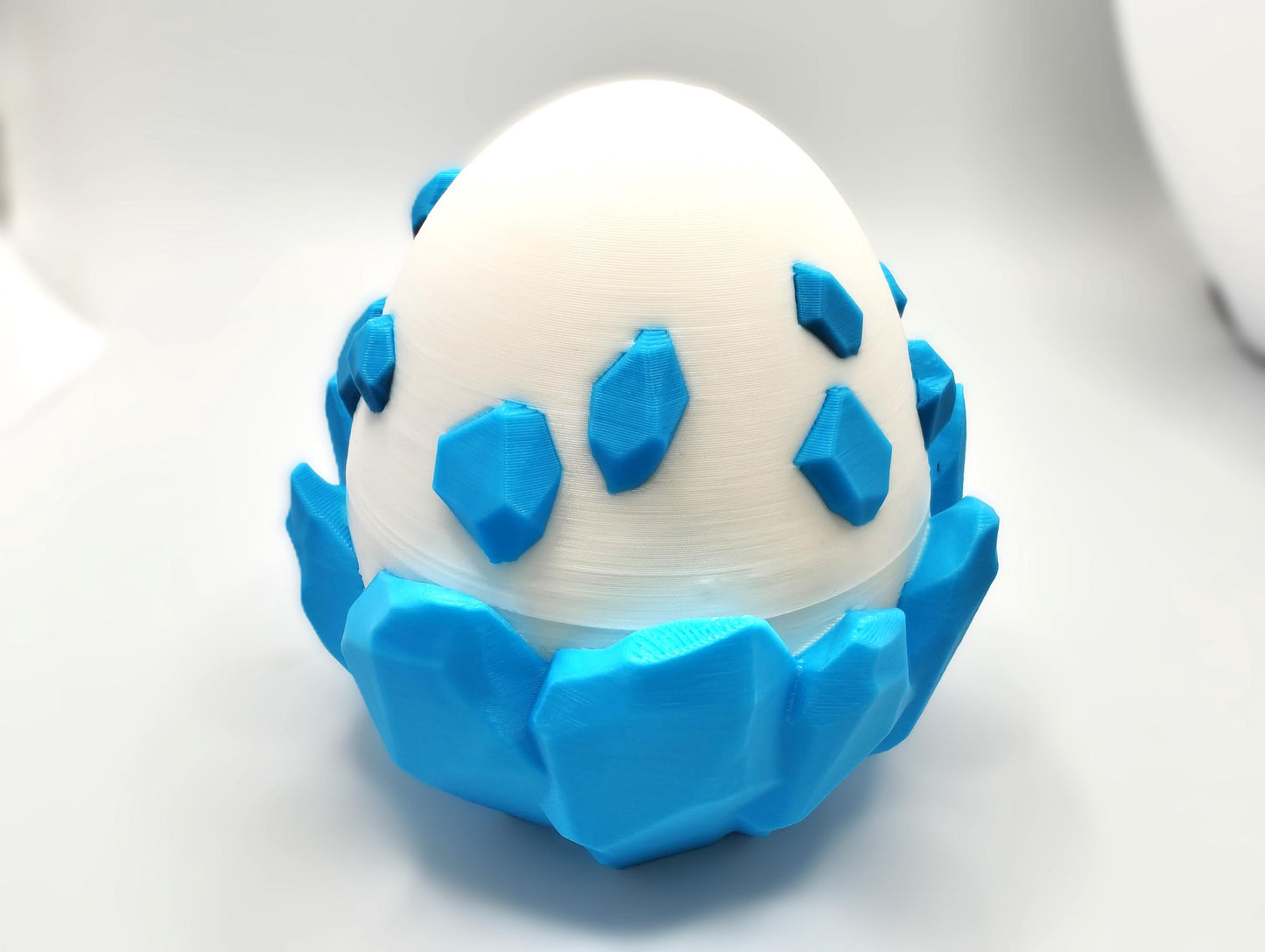 Articulated Dragon Fidget Collectable - Pocket Animal Desk Pet - Ice Crystal Dragon and Storage Egg