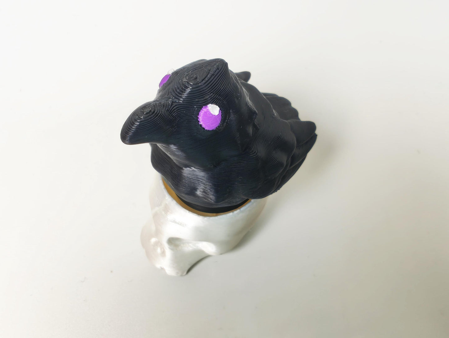 Raven and Skull Fidget Clicker: 3D Printed PLA Bird Crow Toy Fidget