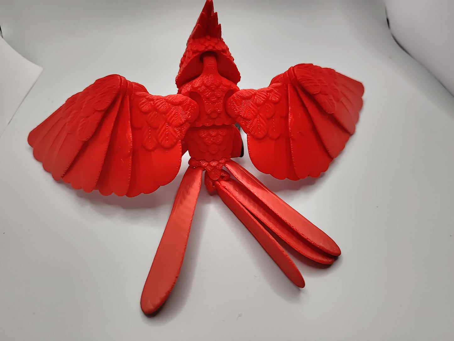 Articulated Cardinal Model 3D Printed Bird - Flexi Cardinal - Bird Ornament Display Item - Bird Fidget