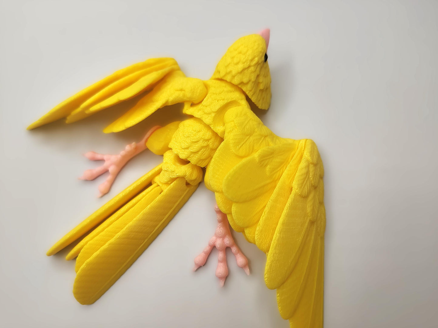 Articulated Canary Model 3D Printed Bird - Articulated Bird - Bird Ornament Display Item - Bird Fidget