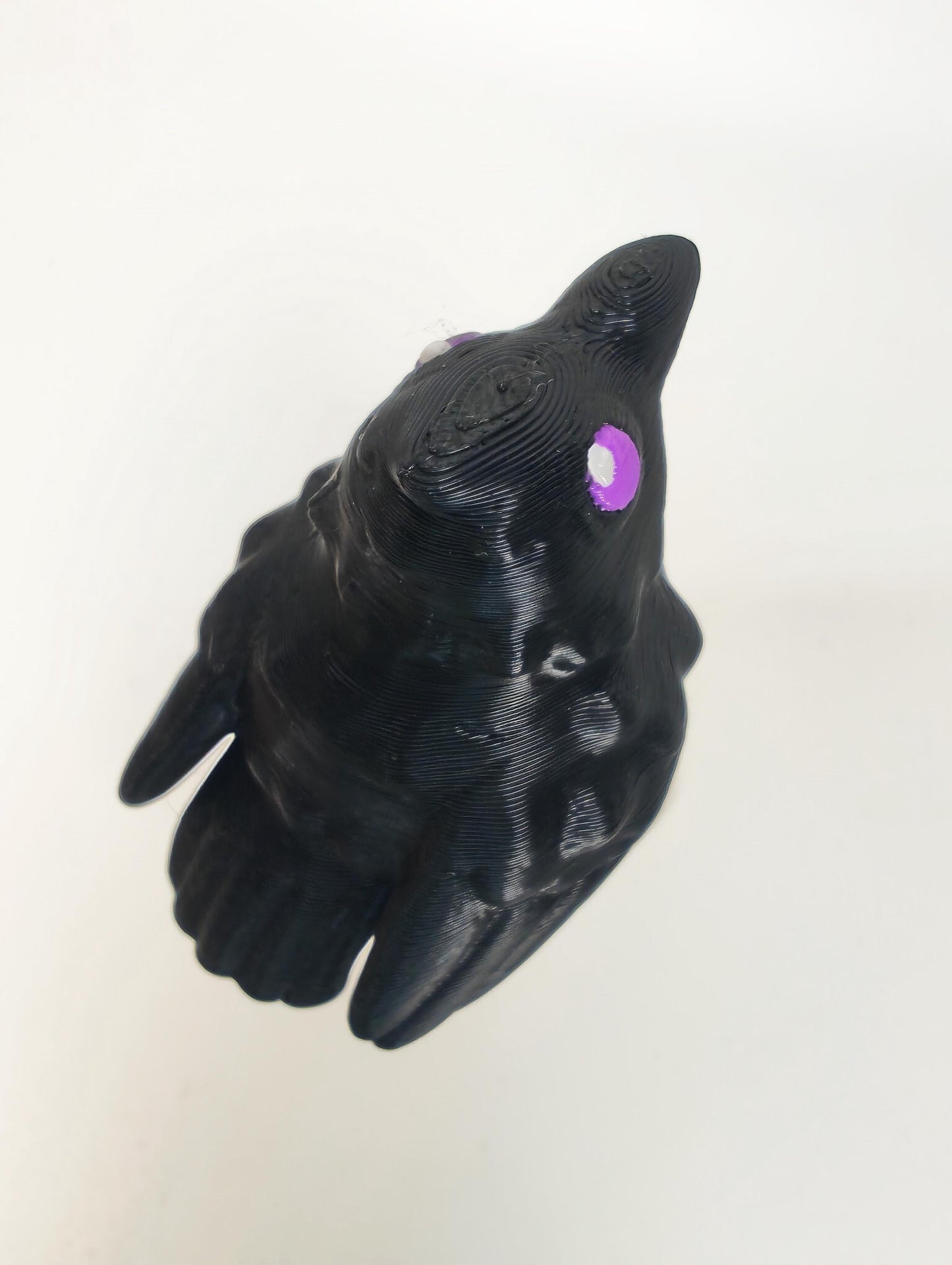 Raven and Skull Fidget Clicker: 3D Printed PLA Bird Crow Toy Fidget