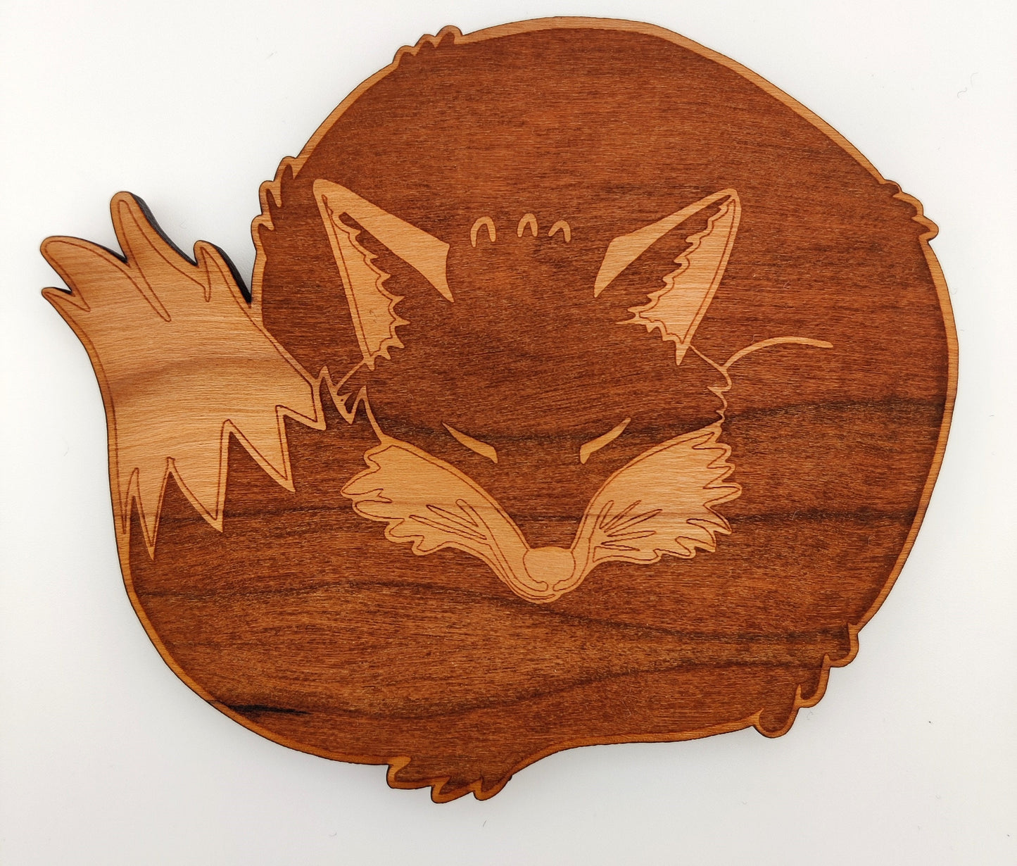 British Animal Coasters - Robin, Otter, Badger, Fox, Hedgehog - Cherry Wood Ply - Laser Cut and Engraved - Perfect For A Gift, Homeware