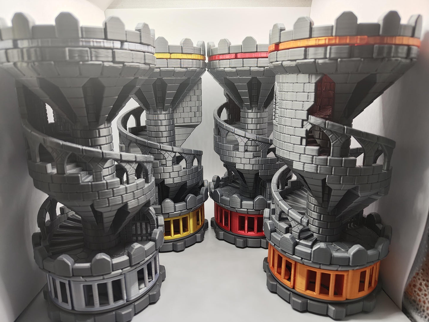 Mechanical Castle Dice Tower DnD Dice Tower – 3D Printed Dice Roller - Dice Storage Dice Jail Functional Iris Mechanism