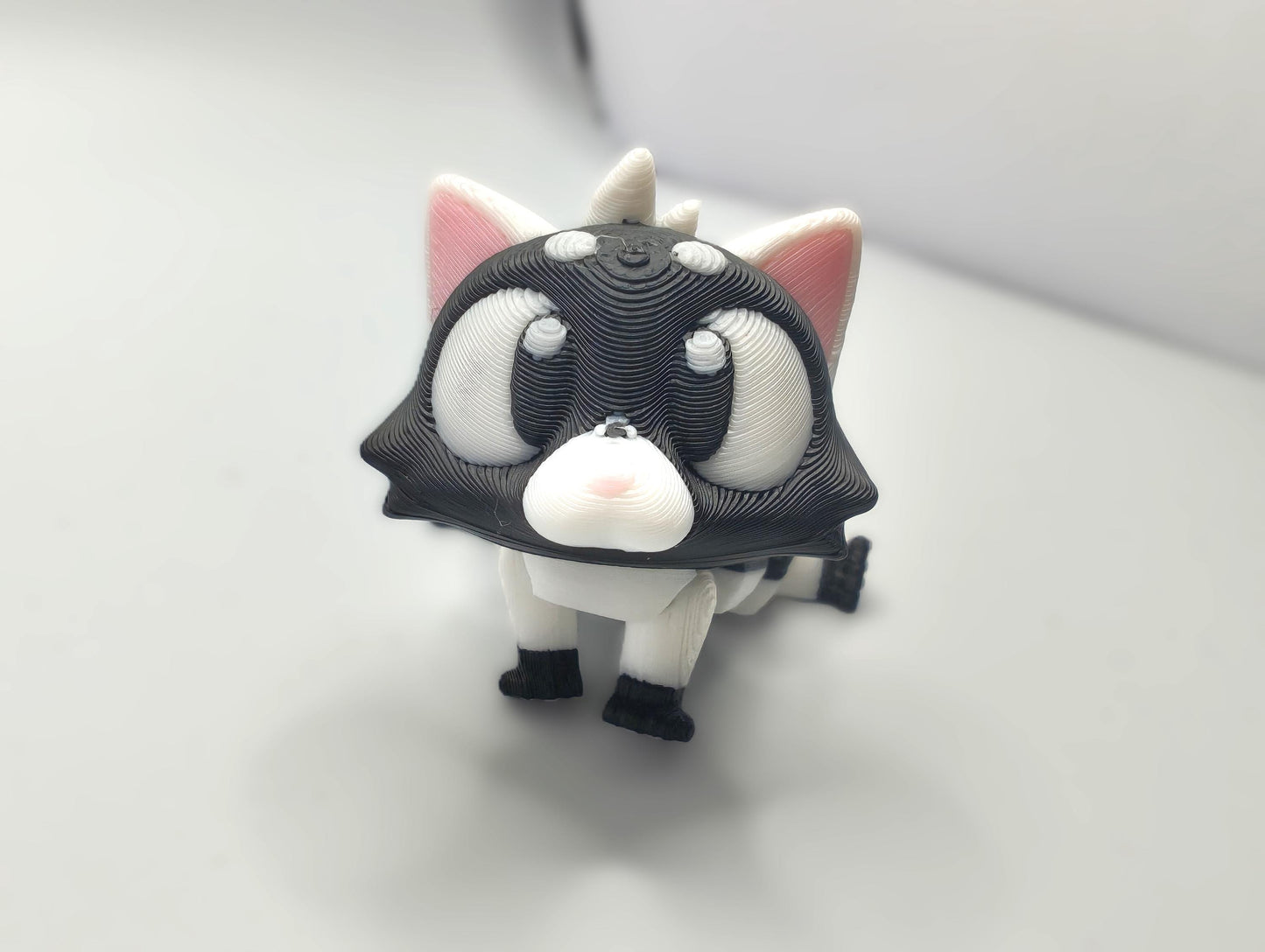 Articulated Cat Fidget Model – Flexible 3D Printed Cat Kitten - Pocket Animal – Sensory Desk Pet