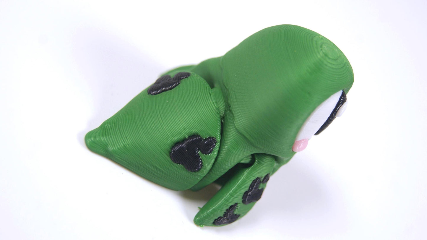 Articulated Budgie Fidget Model – Flexible 3D Printed Parakeet Pocket Animal – Sensory Desk Pet
