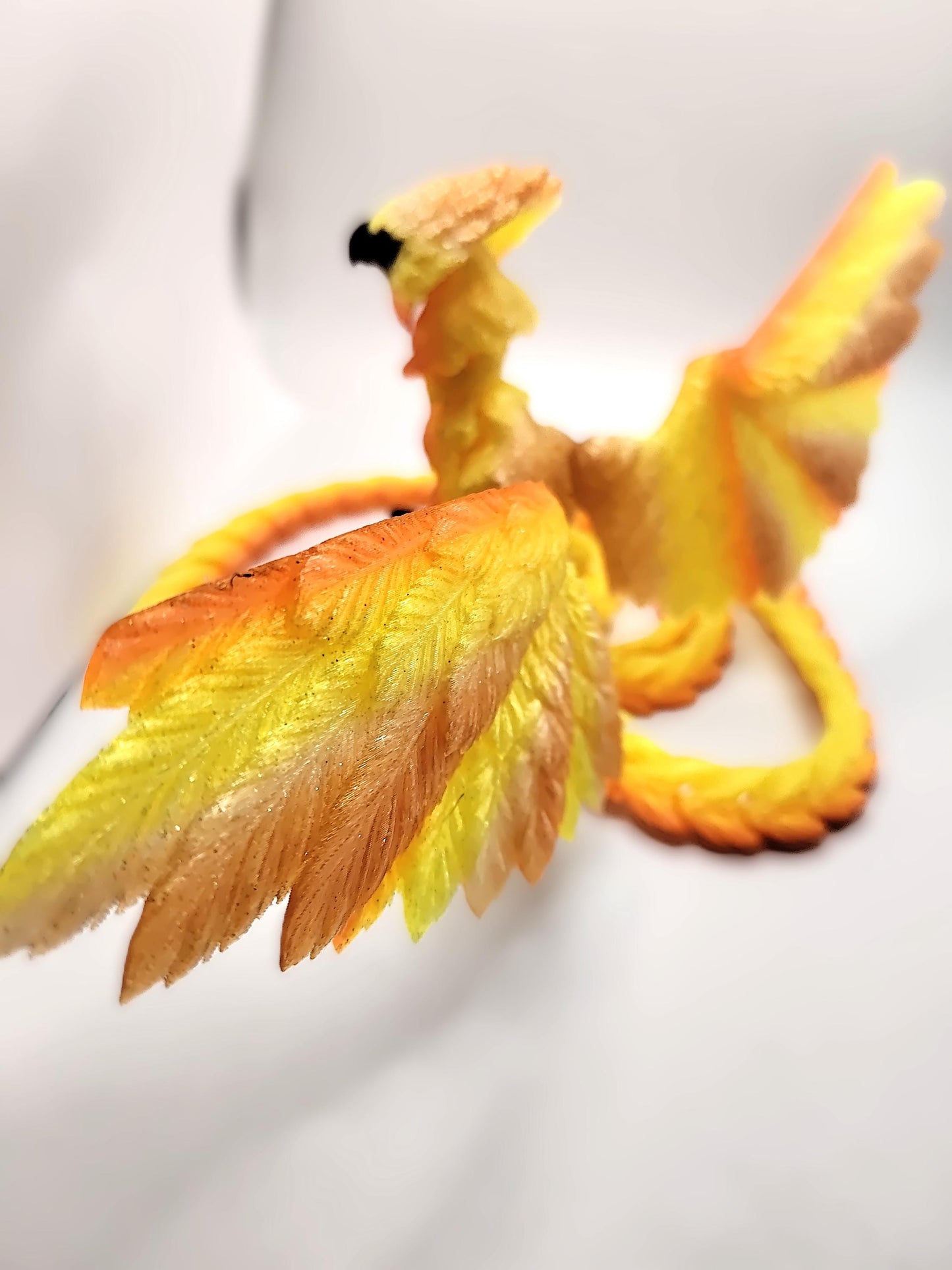 Articulated Phoenix Model 3D Printed Bird - 3D Printed Phoenix - Flexi Phoenix - Bird Ornament Display Item - Bird Fidget