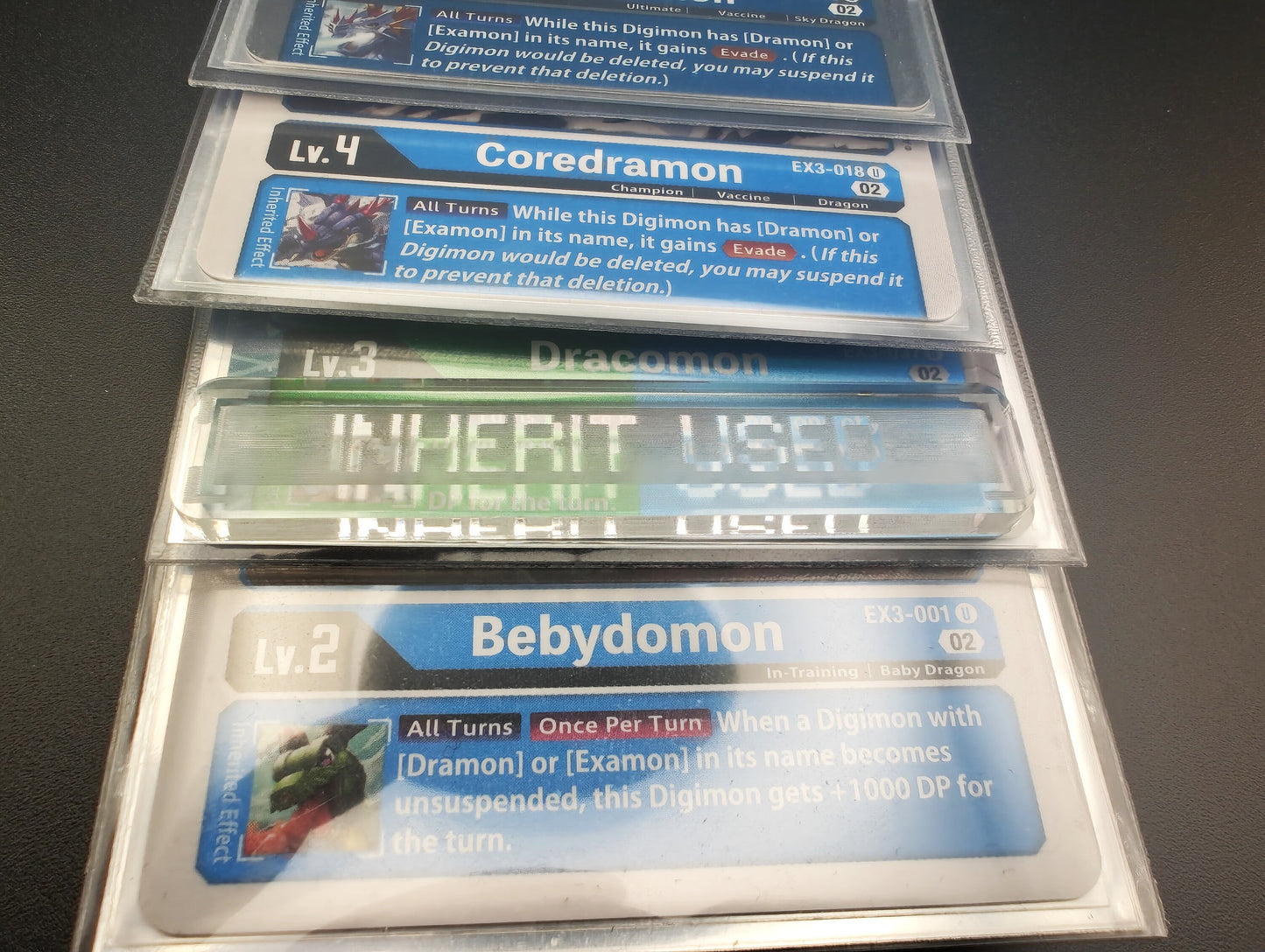 DTCG PTCG Ability Used Inherit Used Clear Acrylic 3mm Laser Cut and Engraved