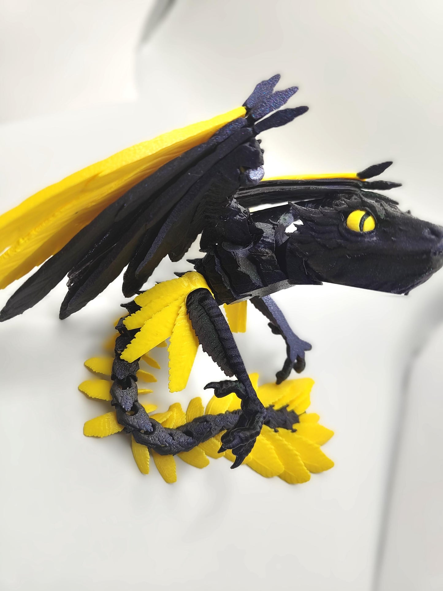 Articulated Archaeopteryx 3D Printed Dinosaur Model Articulated Dragon Wyvern Ornament Display Item – Custom Colour