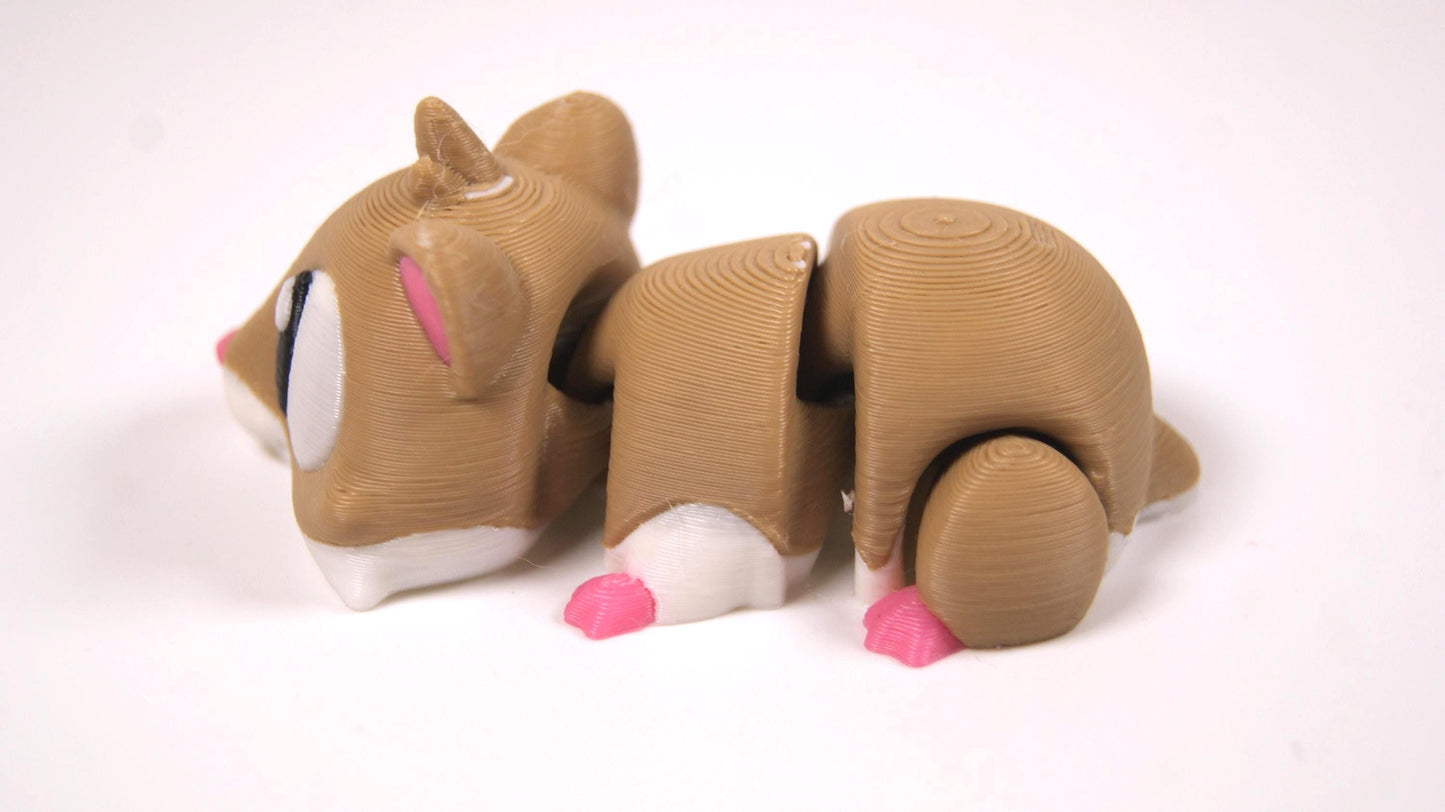 Articulated Hamster Fidget Model – Flexible 3D Printed Hamster Pocket Animal – Sensory Desk Pet