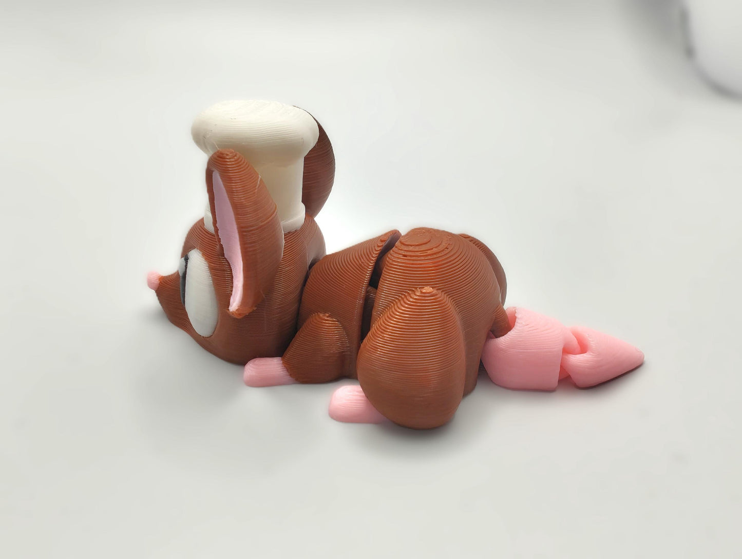 Articulated Mouse Fidget Model – Flexible 3D Printed Mouse Chef Mouse Rat - Pocket Animal – Sensory Desk Pet