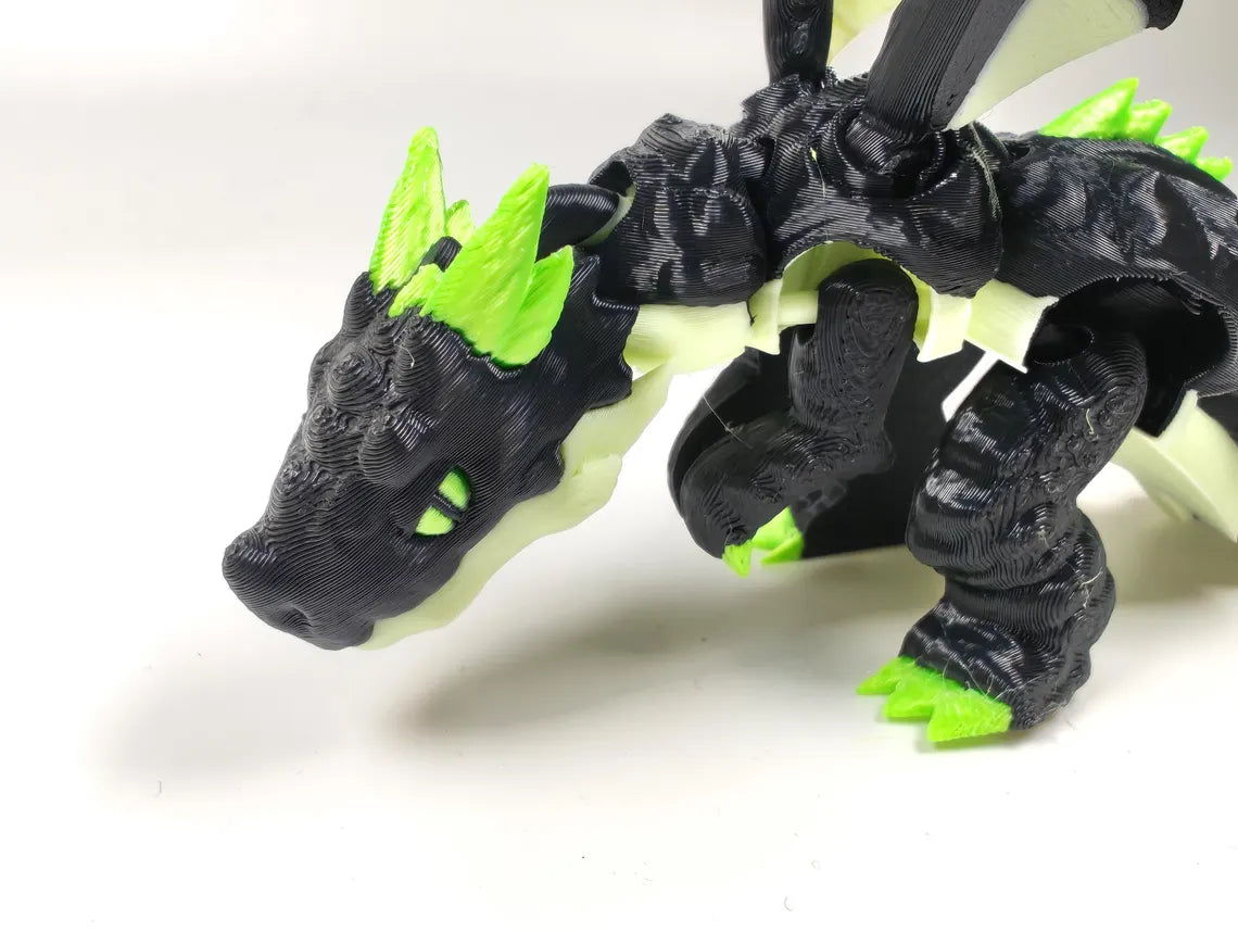 Articulated Gamma Crystal Dragon – 3D Printed Dragon Fidget 3D Printed Trex Dragon - Crystal Dino Dragon Fidget Exclusive Original